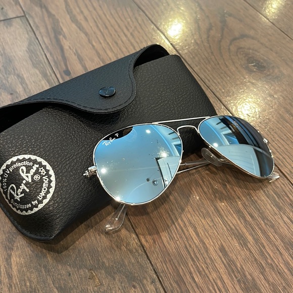 RayBan Polarized RB3025 Aviator Large Metal mirror lenses - Picture 1 of 2